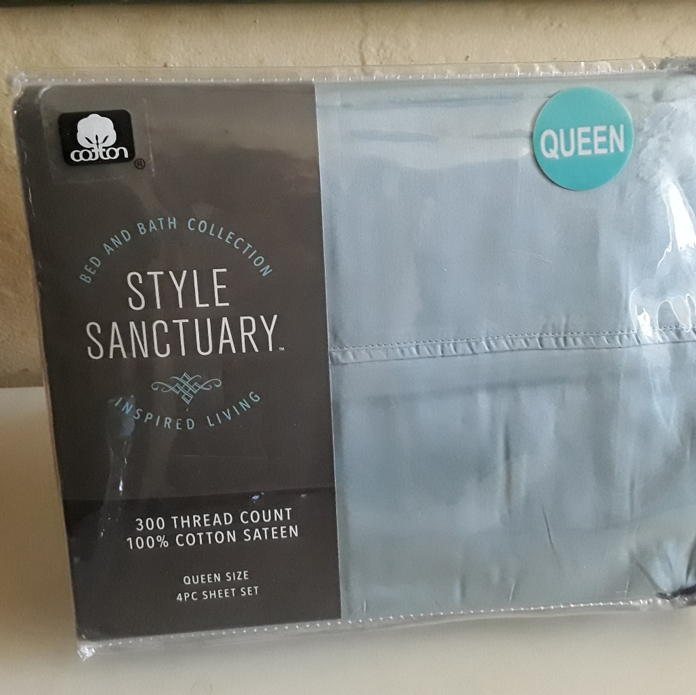 queen sheet set on cotton sateen